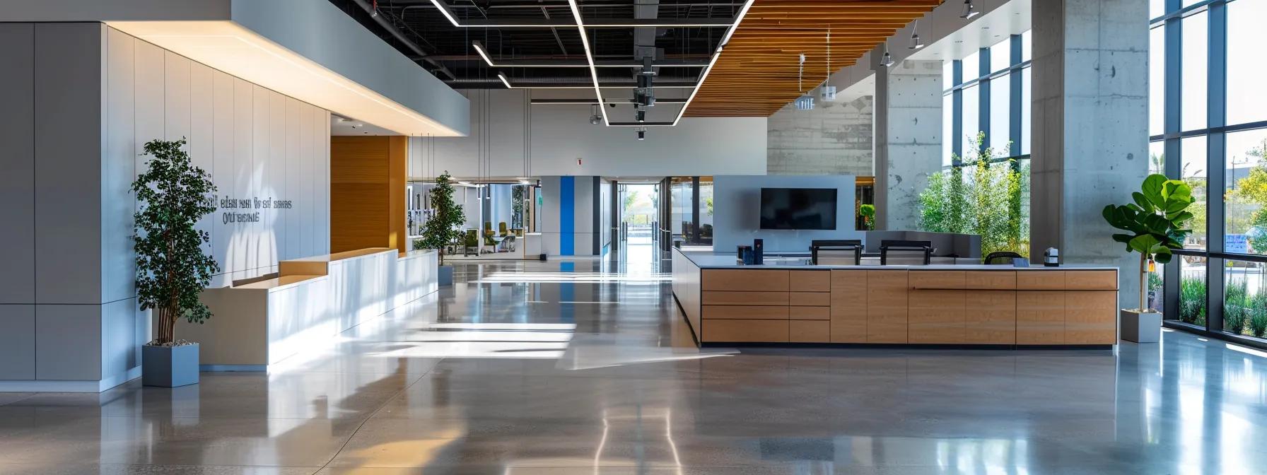a modern office space in san antonio showcases a seamless blend of foundation repair tools and technology, emphasizing the transformative impact of professional repair solutions on structural integrity.